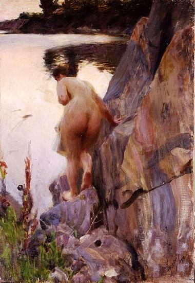 Anders Zorn Sommerabend Norge oil painting art
